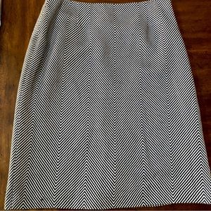 Black and White Chevron Pencil Skirt by Covington